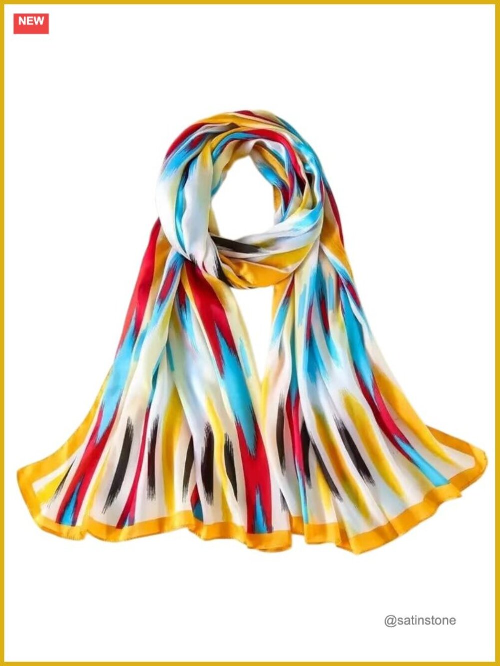 100% Mulberry Silk Scarf Long Lightweight Women's Shawl Wrap